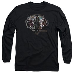 The Hobbit - Mens Three Dwarves Long Sleeve Shirt In Black