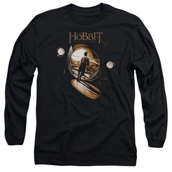 The Hobbit - Mens Hobbit In Hole Long Sleeve Shirt In Black