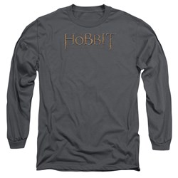 The Hobbit - Mens Distressed Logo Long Sleeve Shirt In Charcoal