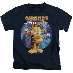 Garfield - Dvd Art Little Boys T-Shirt In Navy