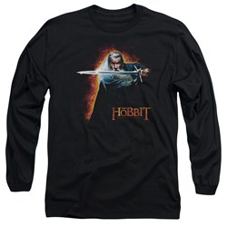 The Hobbit - Mens Secret Fire Long Sleeve Shirt In Black