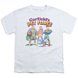 Garfield - Heroes Await Big Boys T-Shirt In White