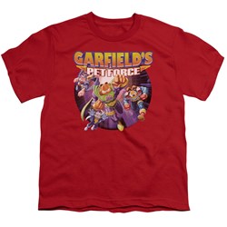 Garfield - Pet Force Four Big Boys T-Shirt In Red