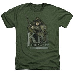 The Hobbit - Mens Kili T-Shirt In Military Green