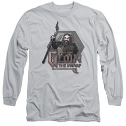 The Hobbit - Mens Gloin Long Sleeve Shirt In Silver