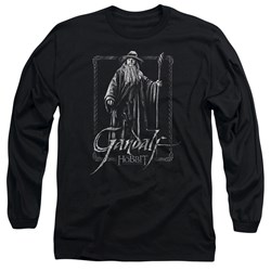 The Hobbit - Mens Gandalf Stare Long Sleeve Shirt In Black