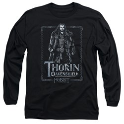 The Hobbit - Mens Thorin Stare Long Sleeve Shirt In Black