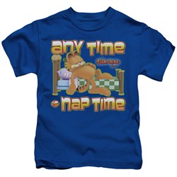 Garfield - Nap Time Little Boys T-Shirt In Royal Blue