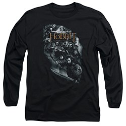 The Hobbit - Mens Cast Of Characters Long Sleeve Shirt In Black