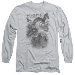 The Hobbit - Mens Sketches Long Sleeve Shirt In Silver