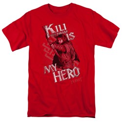 The Hobbit - Mens Kili Is My Hero T-Shirt In Red