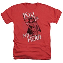 The Hobbit - Mens Kili Is My Hero T-Shirt In Red