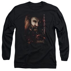 The Hobbit - Mens Gloin Poster Long Sleeve Shirt In Black