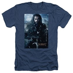 The Hobbit - Mens Thorin Poster T-Shirt In Navy