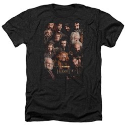 The Hobbit - Mens Dwarves Poster Heather T-Shirt