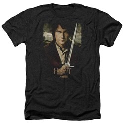 The Hobbit - Mens Baggins Poster Heather T-Shirt