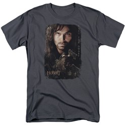 The Hobbit - Mens Kili Poster T-Shirt In Charcoal