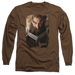 The Hobbit - Mens Nori Poster Long Sleeve Shirt In Coffee