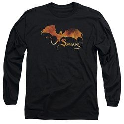 Hobbit - Mens Smaug On Fire Long Sleeve T-Shirt