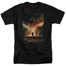 Hobbit - Mens Smaug Poster T-Shirt