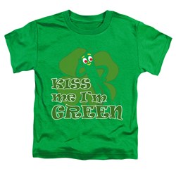 Gumby - Toddlers Kiss Me Im Green T-Shirt