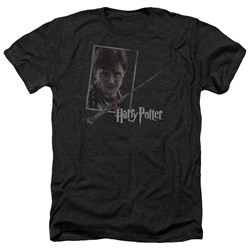 Harry Potter - Mens Harrys Wand Portrait Heather T-Shirt