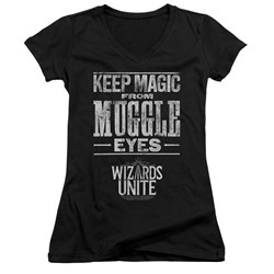 Harry Potter - Juniors Hidden Magic V-Neck T-Shirt