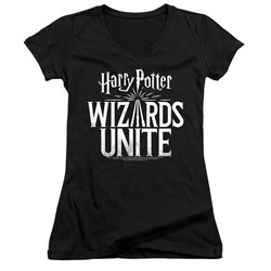 Harry Potter - Juniors Wizards Unite Logo V-Neck T-Shirt