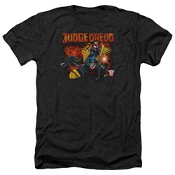 Judge Dredd - Mens Through Fire Heather T-Shirt