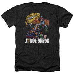 Judge Dredd - Mens Bike And Badge Heather T-Shirt