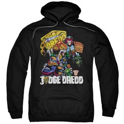 Judge Dredd - Mens Bike And Badge Hoodie