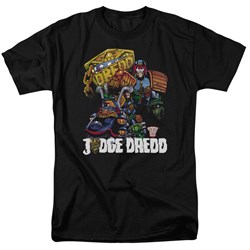 Judge Dredd - Mens Bike And Badge T-Shirt