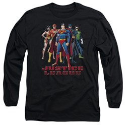 Justice League, The - Mens In League Long Sleeve Shirt In Black