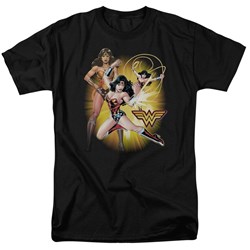 Justice League - Wonder Woman Adult T-Shirt In Black