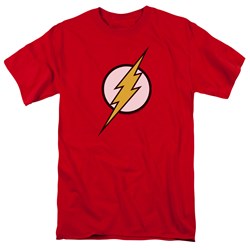 Justice League - Flash Logo Adult T-Shirt In Red