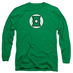 Justice League, The - Mens Green Lantern Logo Long Sleeve Shirt In Kelly Green