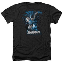 Justice League - Mens Batman Blue & Gray Heather T-Shirt