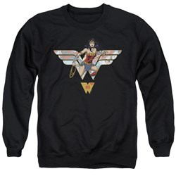 Wonder Woman - Mens Ww 80Th Collage Logo Sweater