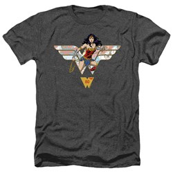 Wonder Woman - Mens Ww 80Th Collage Logo Heather T-Shirt