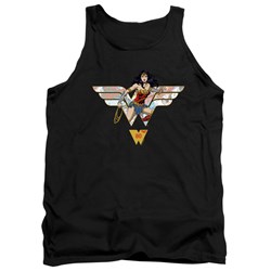 Wonder Woman - Mens Ww 80Th Collage Logo Tank Top