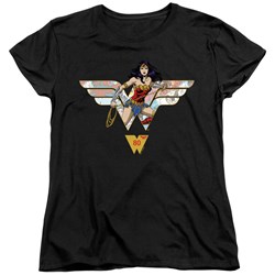 Wonder Woman - Womens Ww 80Th Collage Logo T-Shirt