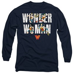 Wonder Woman - Mens Ww 80Th Illustrated Type Long Sleeve T-Shirt