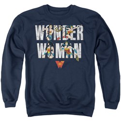 Wonder Woman - Mens Ww 80Th Illustrated Type Sweater