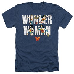 Wonder Woman - Mens Ww 80Th Illustrated Type Heather T-Shirt