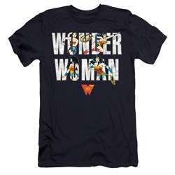 Wonder Woman - Mens Ww 80Th Illustrated Type Premium Slim Fit T-Shirt