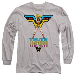 Wonder Woman - Mens Truth, Compassion, Strength Long Sleeve T-Shirt