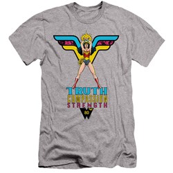 Wonder Woman - Mens Truth, Compassion, Strength Slim Fit T-Shirt