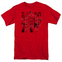 Justice League - Five Star Adult T-Shirt In Red