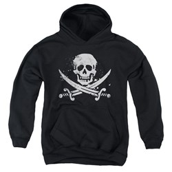 Trevco - Youth Distressed Jolly Roger Pullover Hoodie
