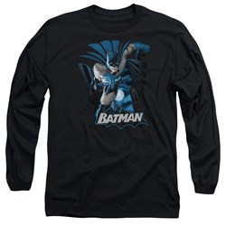 Justice League, The - Mens Batman Blue & Gray Long Sleeve Shirt In Black